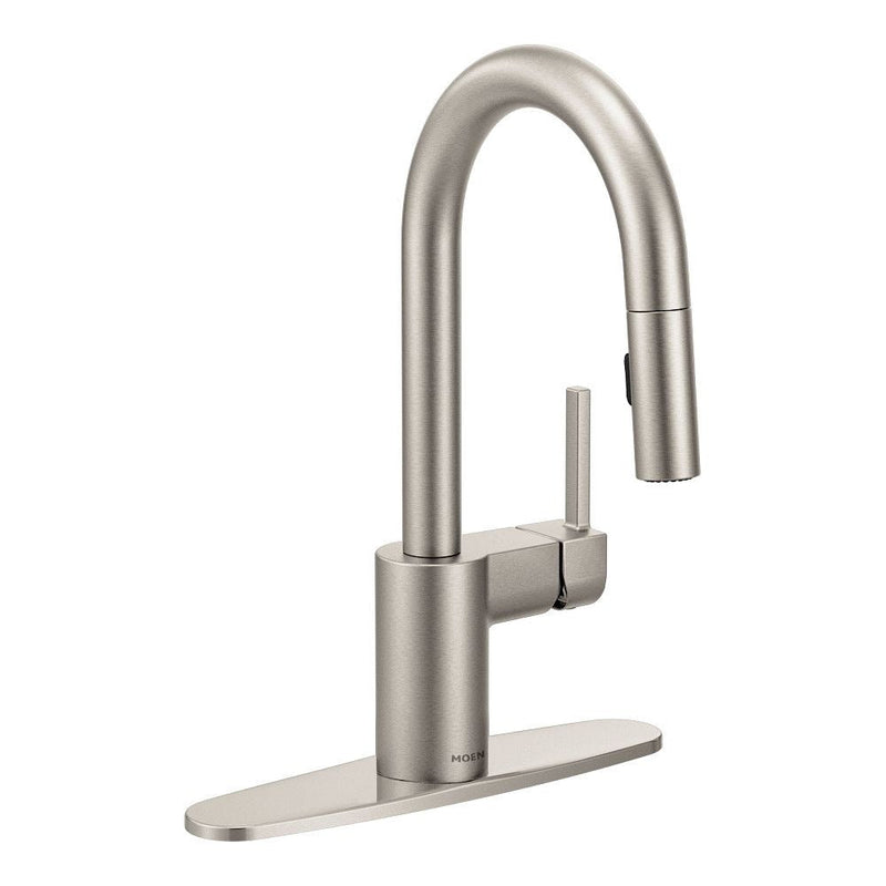 Moen Align Single Handle High Arc Pull Down Sprayer Kitchen Faucet, Stainless Steel L9