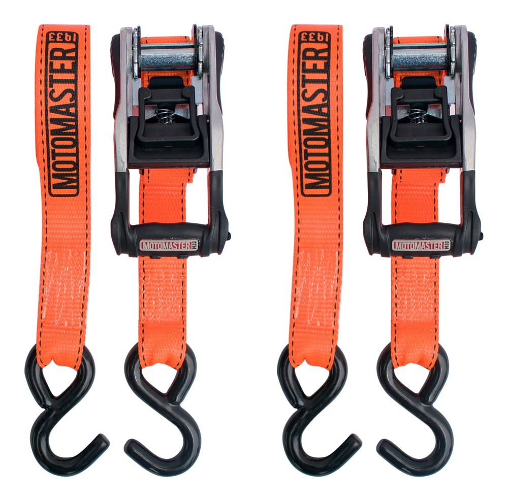 MotoMaster 3,000-lb Heavy-Duty Ratchet Tie Down Straps, with Power Grip Padded Handles, 1.25-in x 10-ft, 2-pk