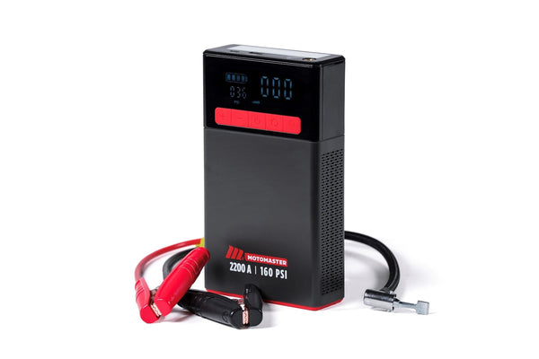 MotoMaster MB22C Lithium Booster Pack/Jump Starter with Air Compressor, 2200A V9