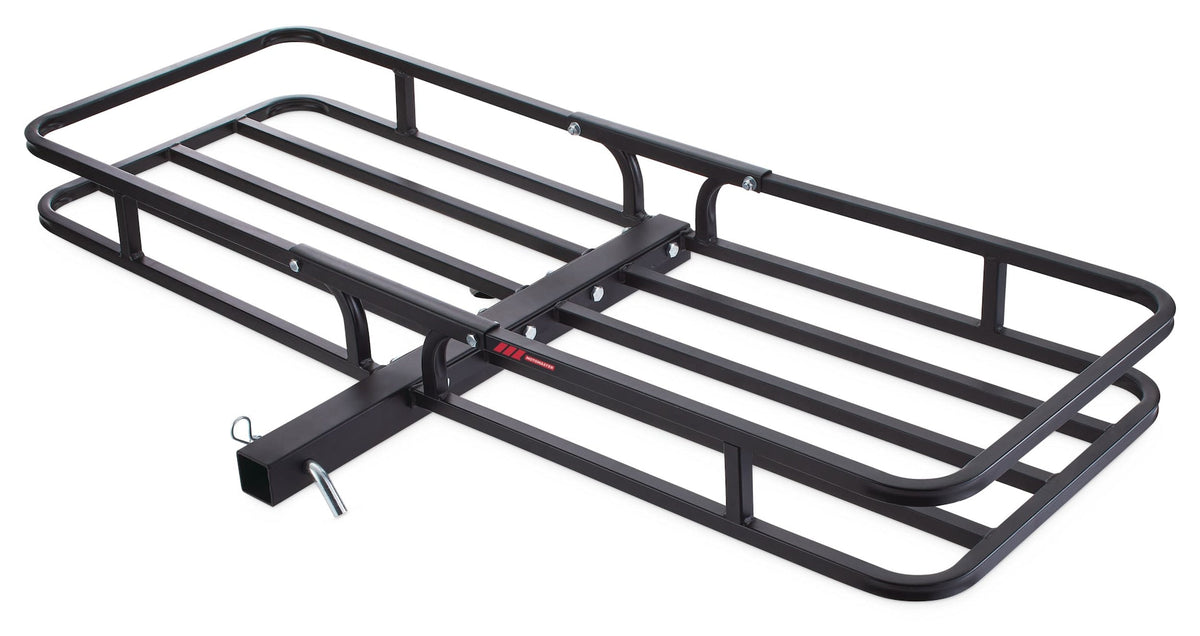 MotoMaster Steel Hitch Basket Cargo Carrier, 500-lb Capacity, Black