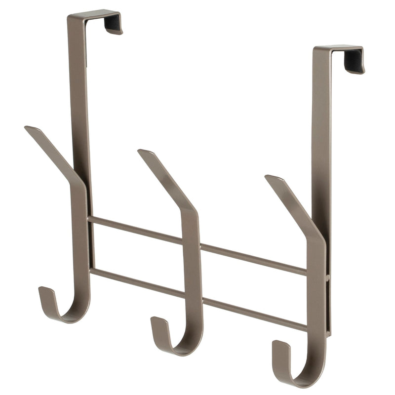 Neatfreak 8.5" Over The Door Metal 3 Hook, Champagne X2