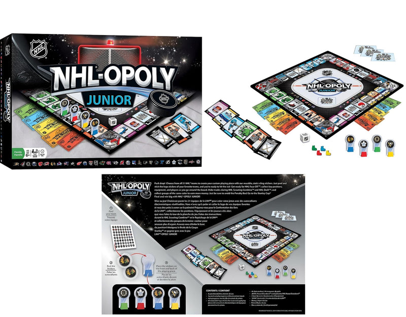 NHL-OPOLY Hockey-Themed Board Game for 2-4 Players M6