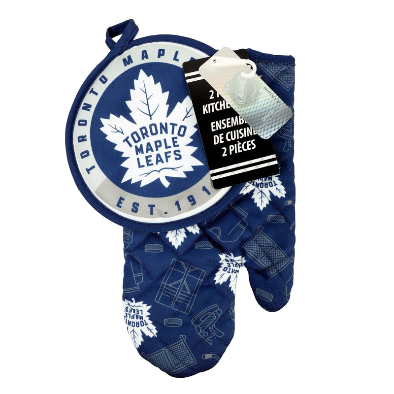 NHL Toronto Maple Leafs Kitchen Oven Mitt Pot Holder Set, 2-pc A9