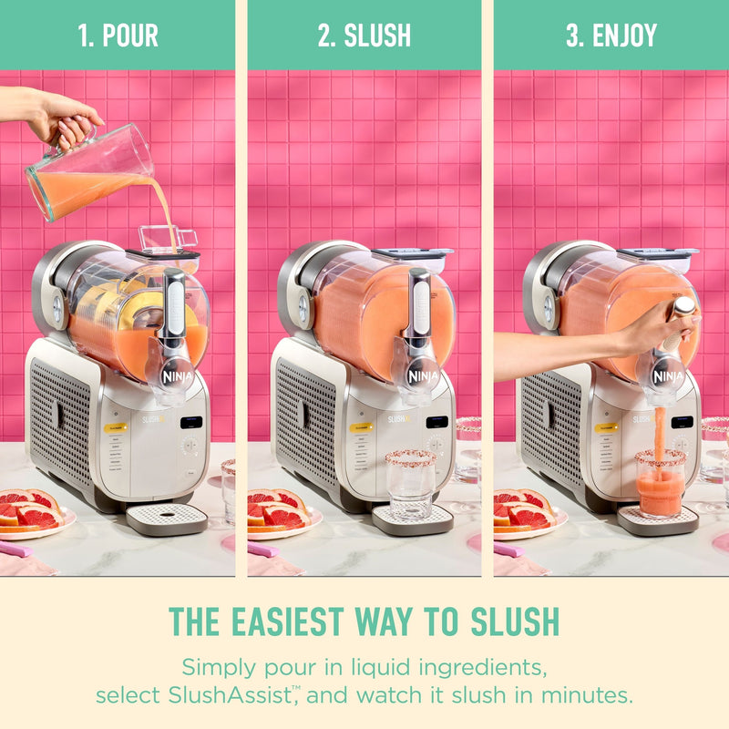Ninja Slushi XL Slushie Machine with SlushAssist Technology, Crema, FS601CBR J0