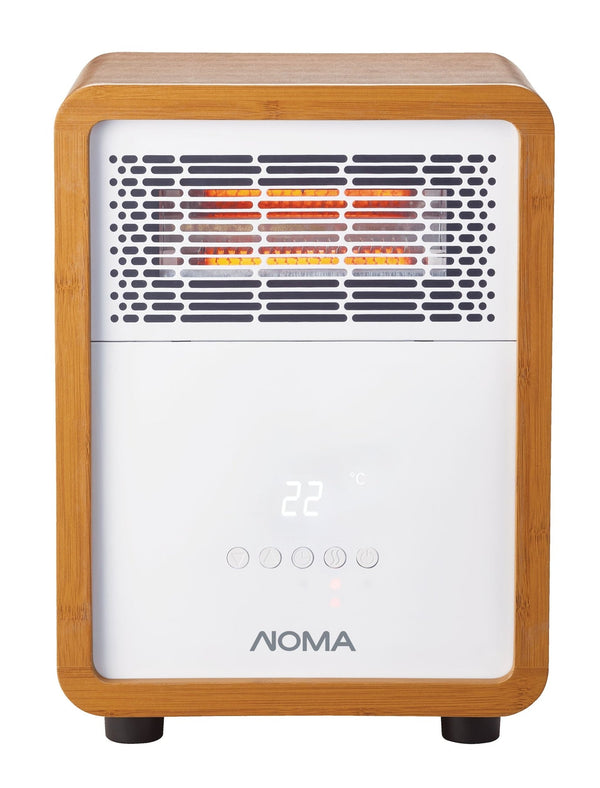 NOMA 3-Setting Cabinet Heater with Child Lock, Quartz and Radiant Heating, Wood Grain Finish Z9