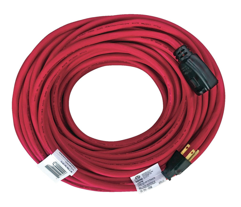 NOMA Outdoor Locking Extension Cord with Grounded Outlet, 98-ft 5-in, Red D4