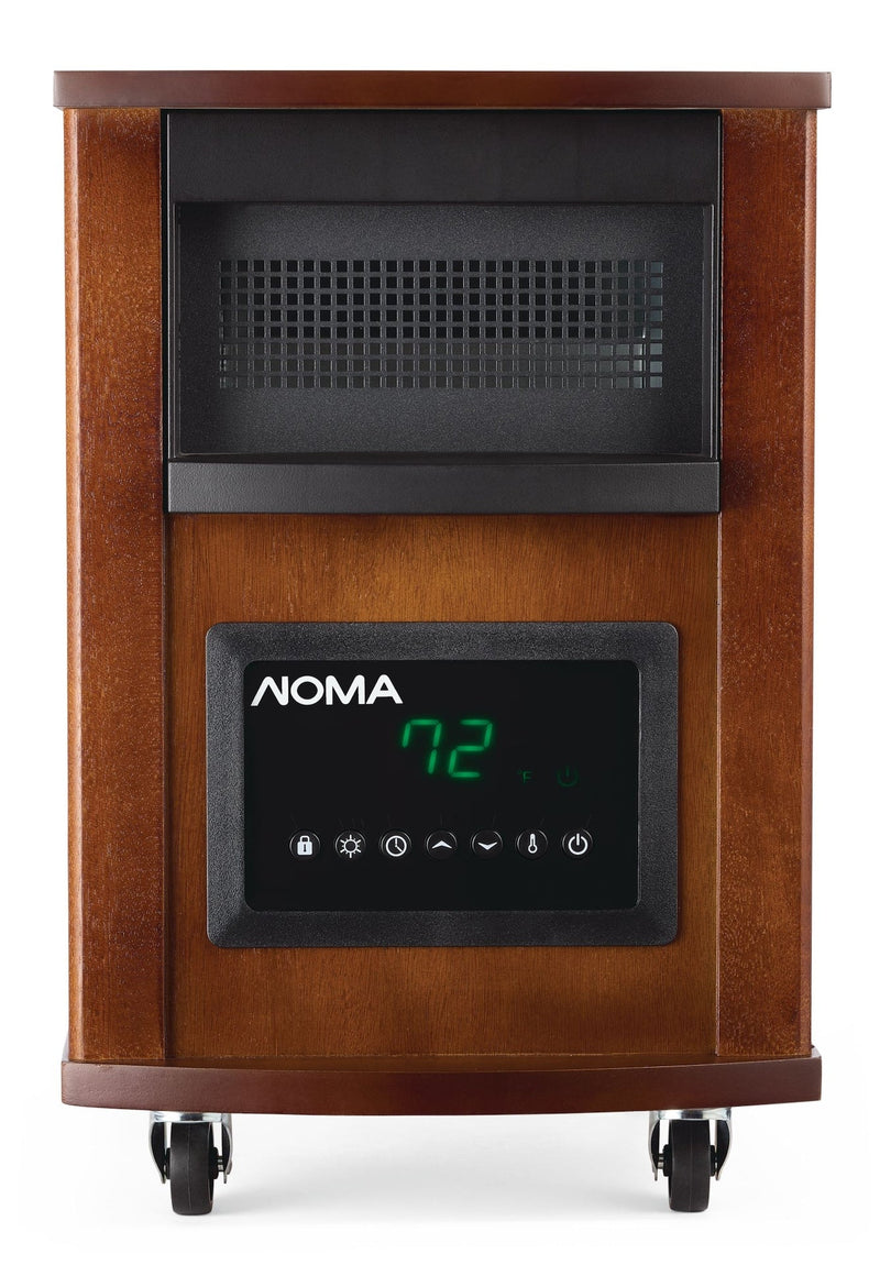 NOMA Wood Cabinet Infared Space Heater withRemote Control & Thermostat, 1500W D7