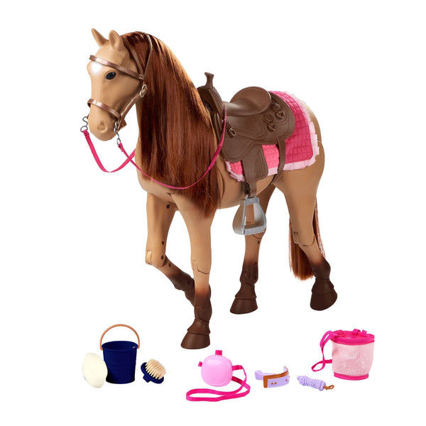 Our Generation Toy Horse Playset with Accessories for Ages 3+, Various Styles D4