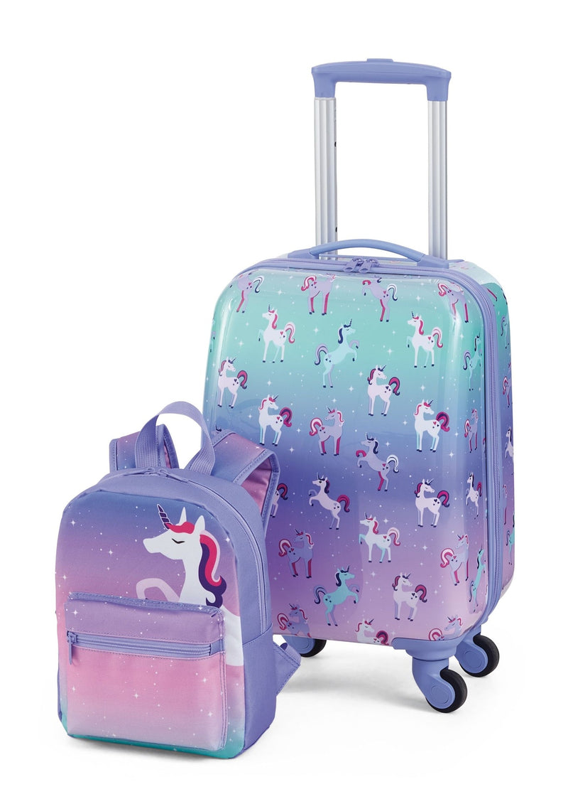 Outbound Kids Unicorn Hardside Luggage, 2-pc, Outbound Hardside Spinner Luggage, 23-in, Outbound Hardside Carry-On Spinner Flex Travel Suitcase,... J4