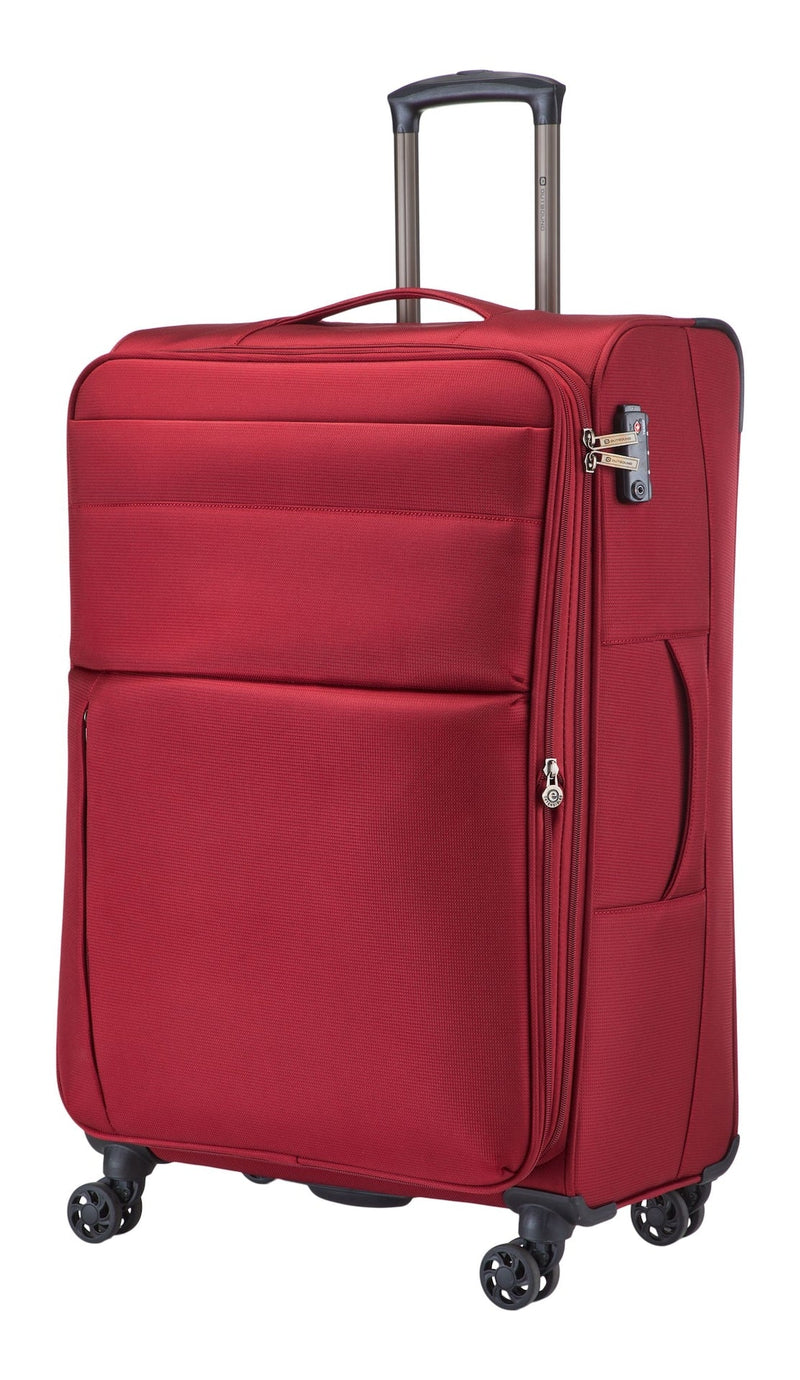 Outbound Softside Large Luggage, Wheeled, Red C4