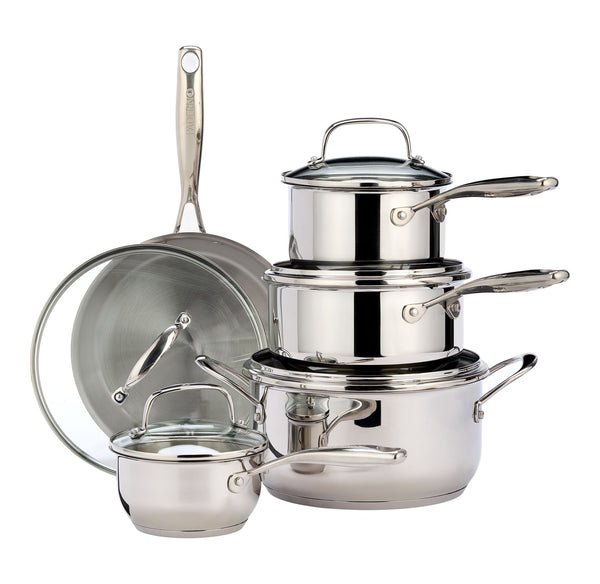 Paderno Classic 10 piece Stainless Steel Cookset R8