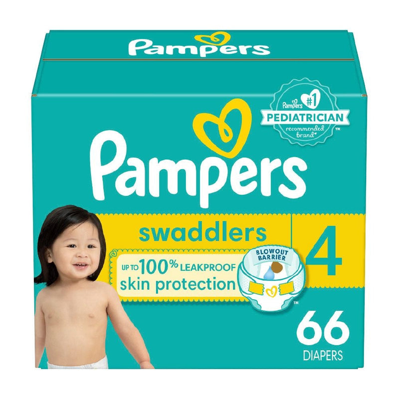 Pampers Swaddler Size 4 Leak-Free Baby Diapers, 66-pc E5