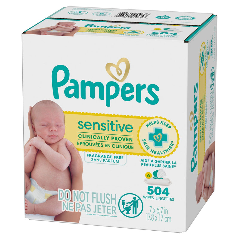 Pampers Unscented Sensitive Skin Baby Wipes, 504-pcs, 6-pk V3
