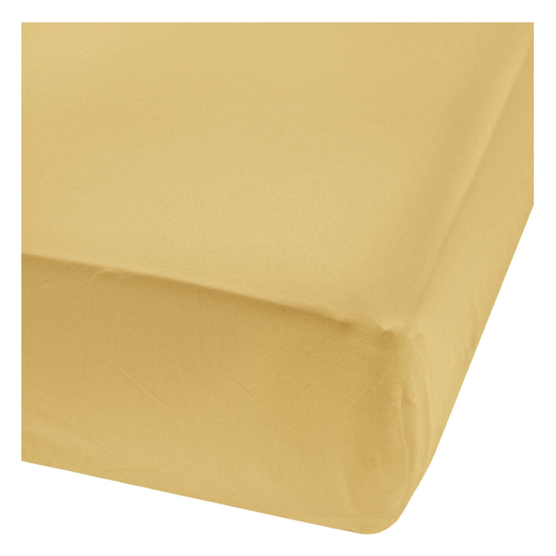 Perlimpinpin Bamboo Baby Crib Fitted Sheets, Curry V4