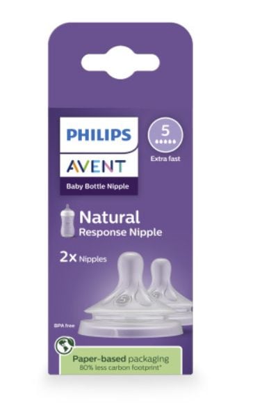 Philips Avent Response Nipple Flow 5 for 6M+, 2-pk N3