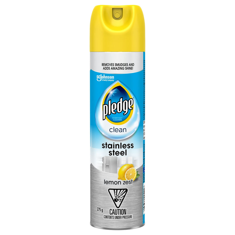 Pledge Stainless Steel Cleaner Spray, Lemon Scent, 275-g W4
