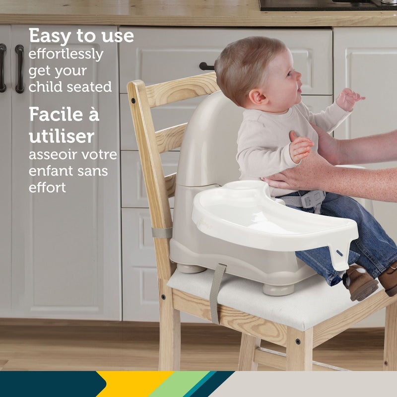 Safety 1st Easy Care Taupe Swing Tray Booster Seat F6