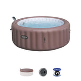 Salu Spa Hawaii Smart AirJet 6-Person Terracotta Round Spa, 77-in x 28-in