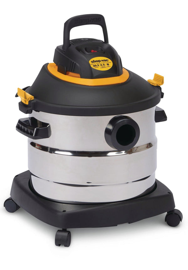 Shop-Vac 2031848 2.5 Peak HP Stainless Steel Wet/Dry Shop Vacuum with Hose and Accessories, 30-L Y2