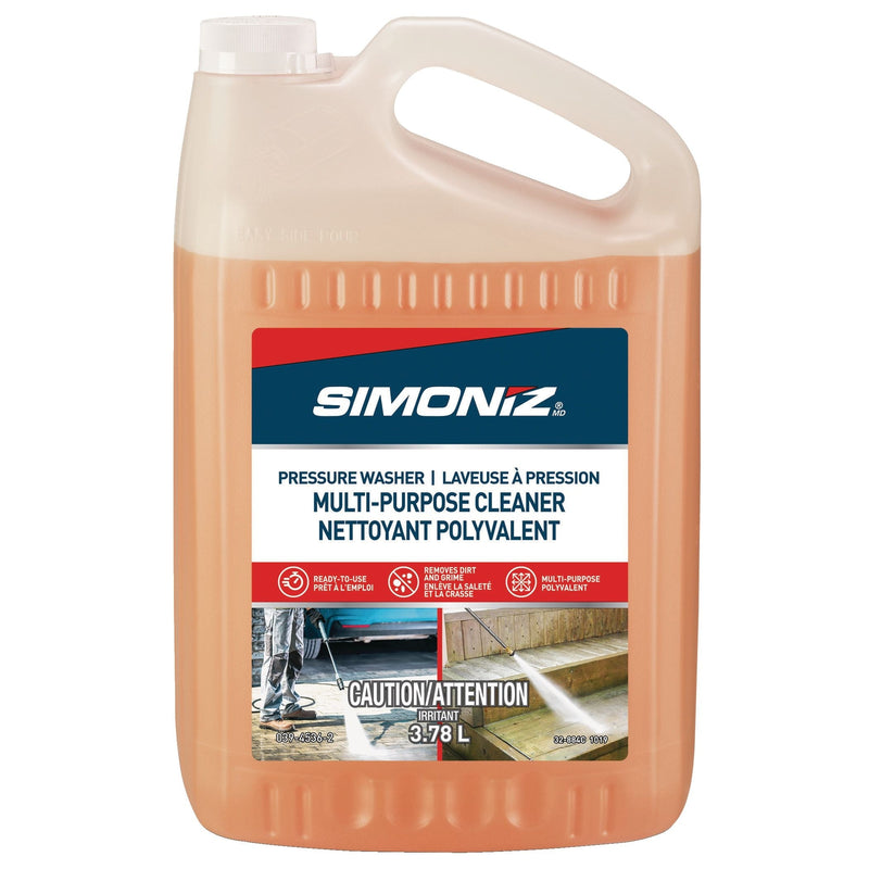 Simoniz Non-Toxic All-Purpose Ready-to-Use Pressure Washer Detergent, 3.78L X5