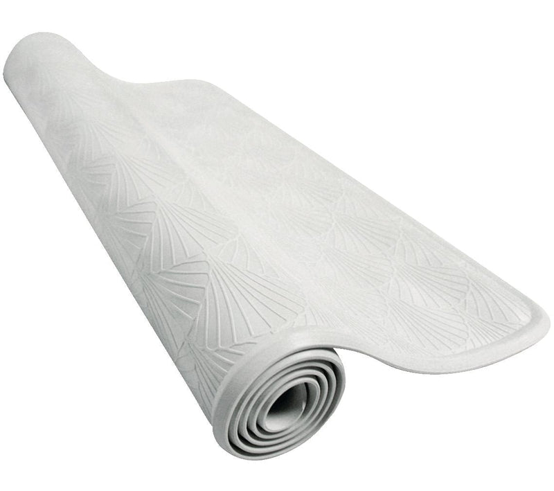 Simplicite Anti-Slip Rubber Bath Tub Mat, White, 16-in x 27-in E2