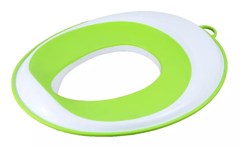 Simplicité Kids' Potty Training Toilet Seat, Anti-Slip Edges, White/Green N6