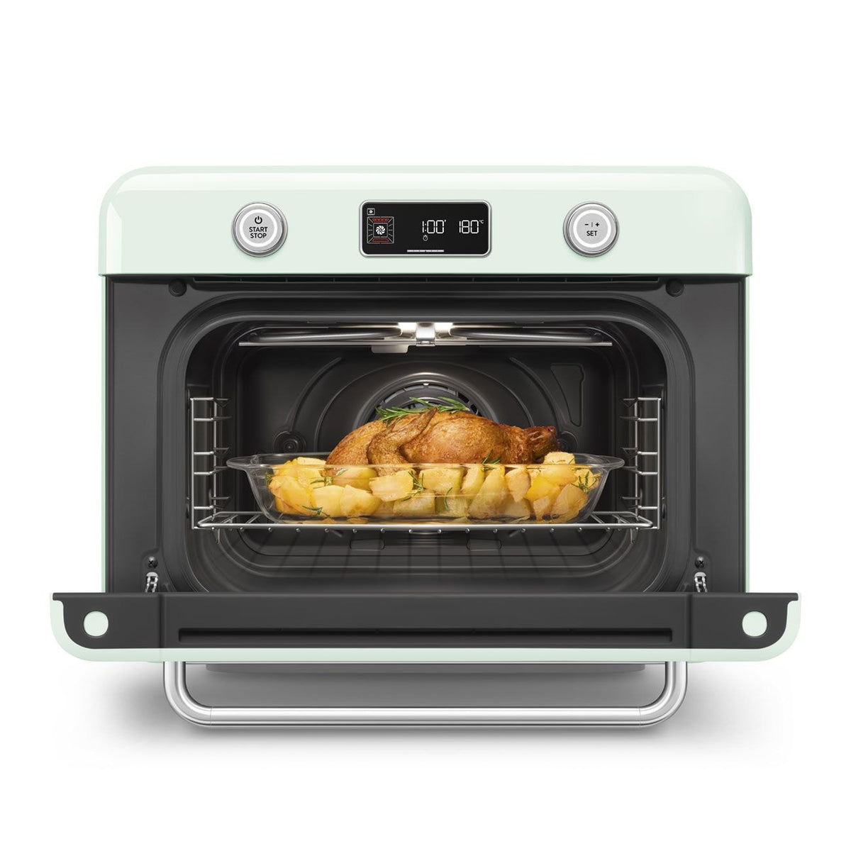 SMEG Combi Multifunction Steam Oven with Airfry, Pastel Green