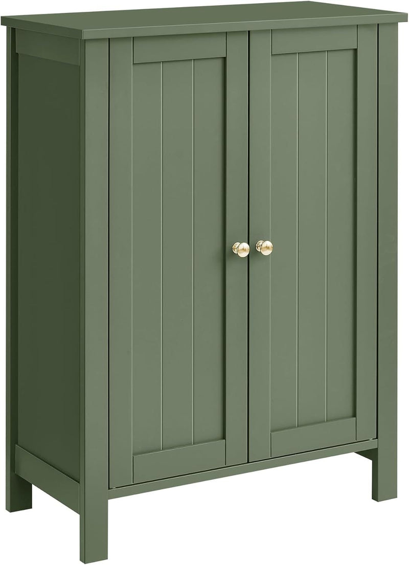 Songmics Home 2-Door Forest Green Storage Cabinet with 2 Adjustable Shelves X8