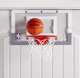 Spalding Slam Jam Indoor Over-the-Door Mounting Mini Basketball Hoop & Net with Ball