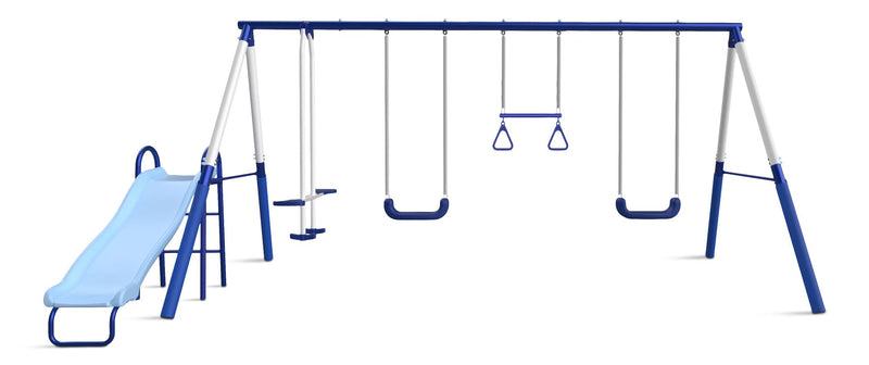 Sportspower Arcadia Star Kids' 5-Station Burst Metal Swing Set Combo with Slide K4