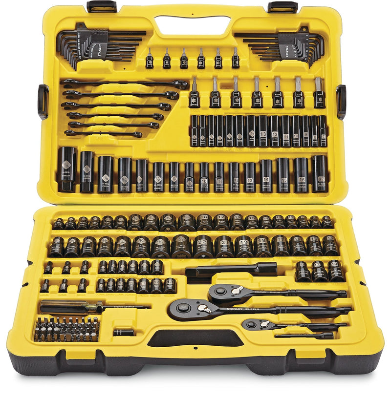 Stanley Professional Grade Black Chrome Socket Set, 183-pc, SAE/Metric E9