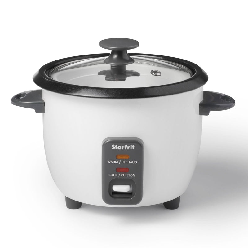 Starfrit 300W 6-Cup White Rice Cooker with Steam Basket J3