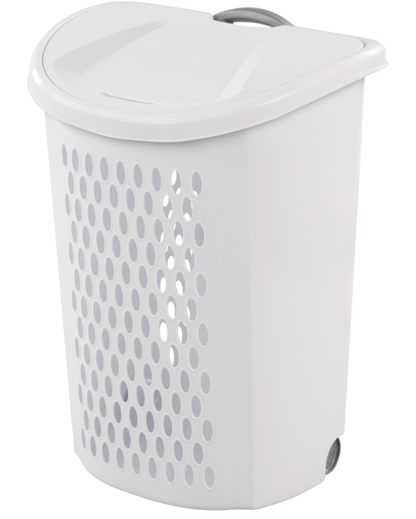 Sterilite Bushel Ultra Laundry Hamper with Wheels, 20.1 L x 15.4 W x 26.75-in H L4