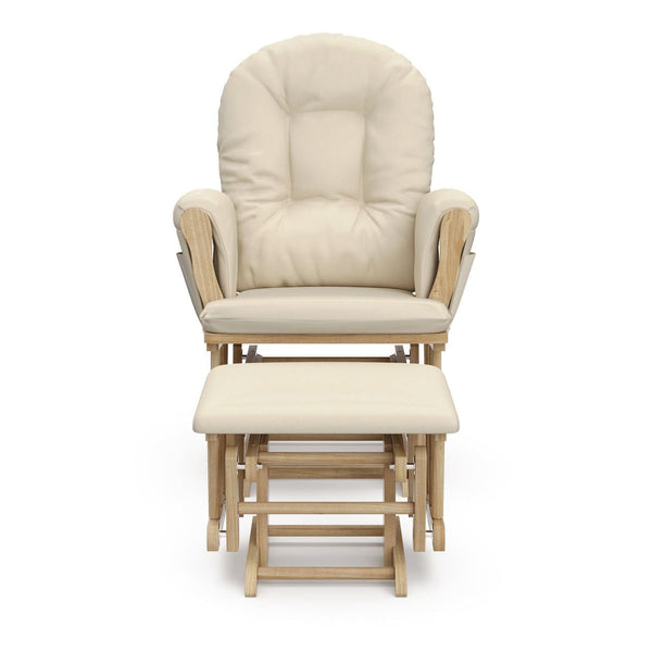 Storkcraft Hoop Glider and Ottoman, Natural/Beige H7