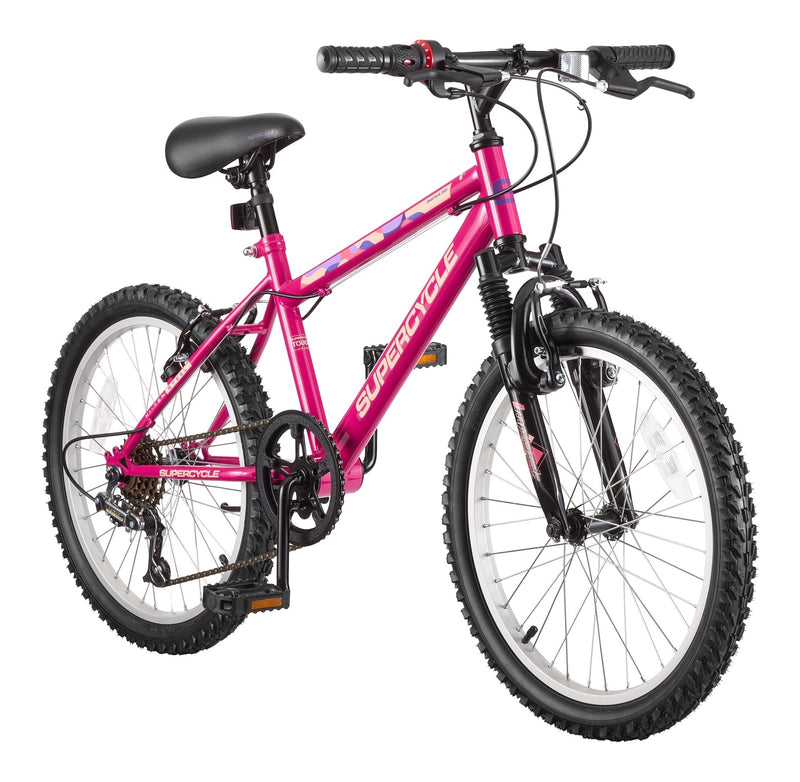Supercycle Impulse Youth HT Mountain Bike with 5-Speed Grip Shifting System, 20-in P3