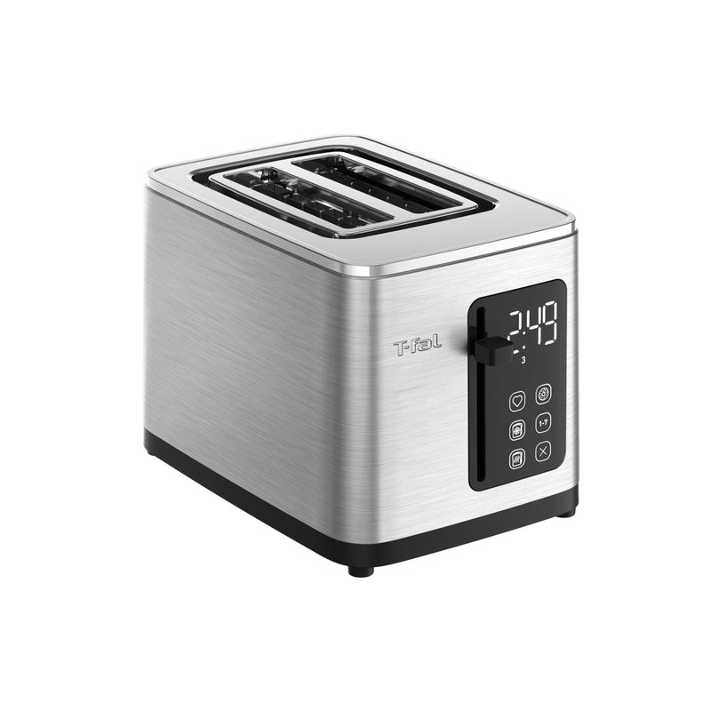 T-fal 2-Slice Stainless Steel Digital Toaster, Extra wide slots, 7 Browning levels M0