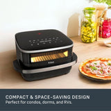 T-fal Easy Fry XL Surface Air Fryer, 10-in-1, Large Air Fryer, Super-Sized Cooking Surface, Compact Format, 4L / 4.2Qt, Black