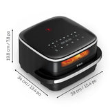 T-fal Easy Fry XL Surface Air Fryer, 10-in-1, Large Air Fryer, Super-Sized Cooking Surface, Compact Format, 4L / 4.2Qt, Black