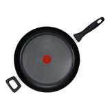 T-fal Giant Aluminum Non-Stick Frying Pan, Dishwasher & Oven Safe, Black, 13-in