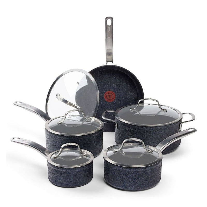 T-fal StoneShield 10-pc Cookware Set with DefenseShield Technology, 6-Multilayer Construction, Induction Safe D0