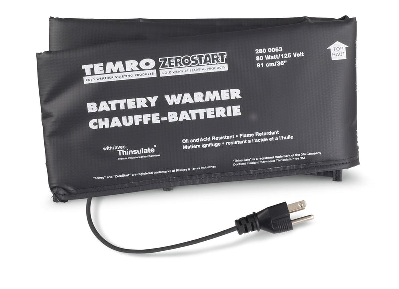 Temro Zerostart 2800063 Battery Warmer/Blanket, 80W, 36-in K9