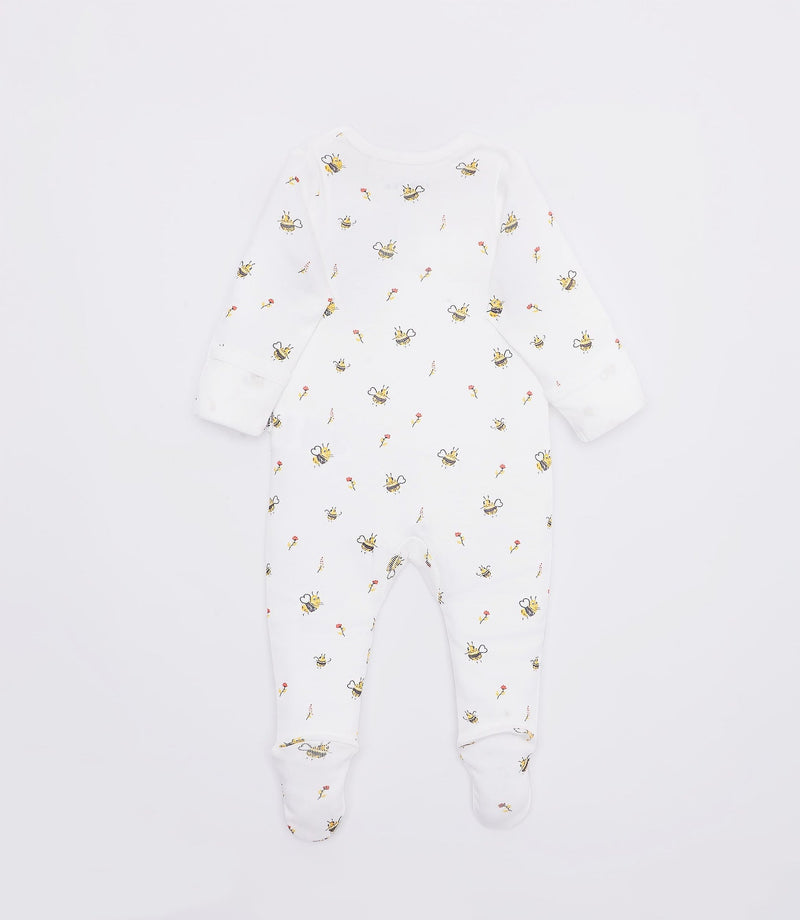 The Elk Baby Bee Print Premium Organic Cotton Zippy, Various Sizes E4