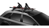 Thule SnowPack Stainless Steel Roof Top Mount Ski/Snowboard Rack, Large, Black, 2-pc