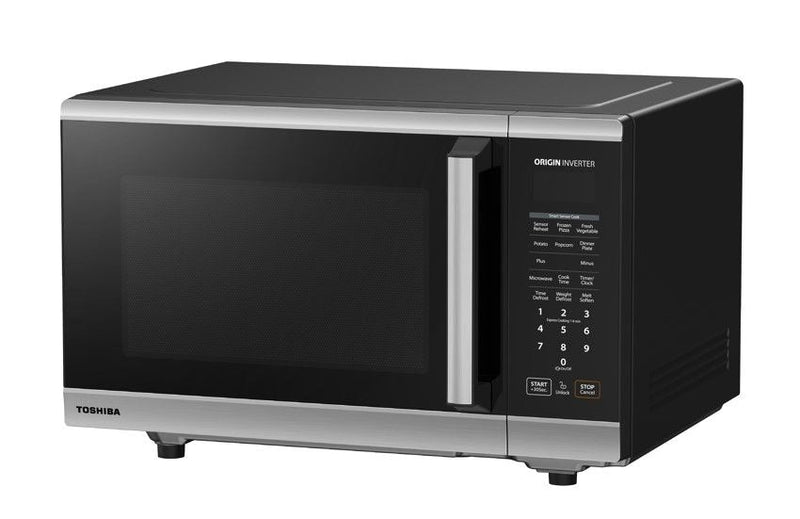 Toshiba Stainless Steel Countertop Microwave Inverter Flatbed, 1.2-cu.-ft. H6