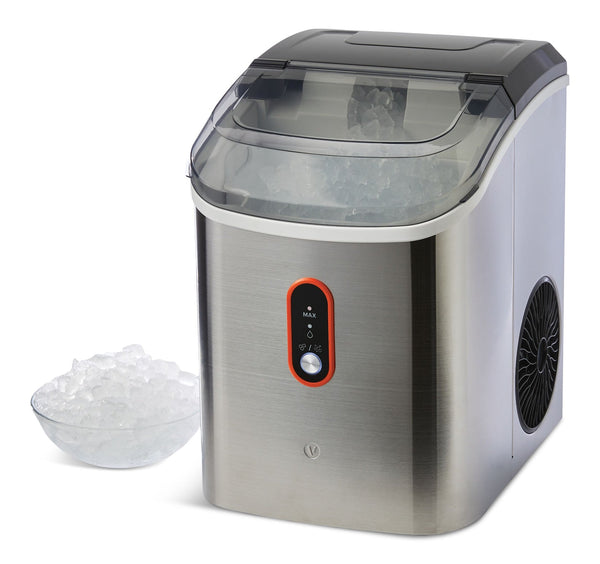 Vida by PADERNO Countertop Soft Nugget Ice Maker, 33-lb Ice/Day, Stainless Steel G9