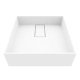 VIGO Bryant MatteStone 15x15-in Deep White Bathroom Sink/Basin with Square Vessel