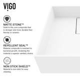 VIGO Bryant MatteStone 15x15-in Deep White Bathroom Sink/Basin with Square Vessel