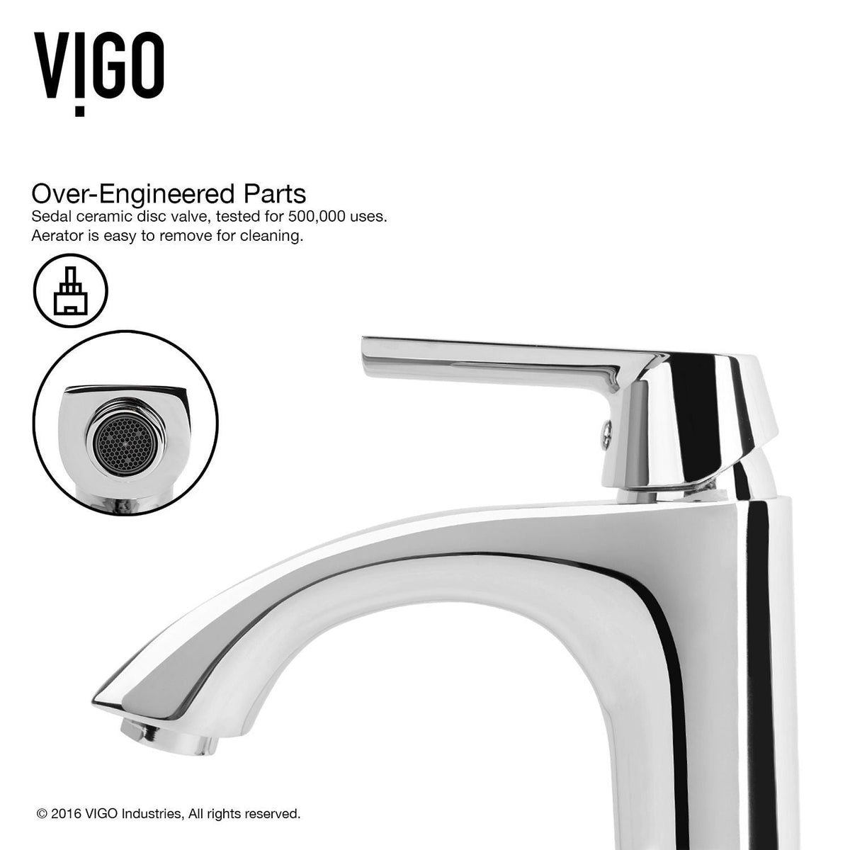 VIGO Glass Russet Brown Bathroom Sink/Basin Set with Linus Faucet and Round Vessel