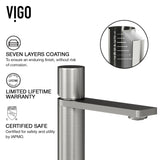 VIGO Lotus MatteStone White Bathroom Sink/Basin Set with Gotham Faucet and Round Composite Vessel