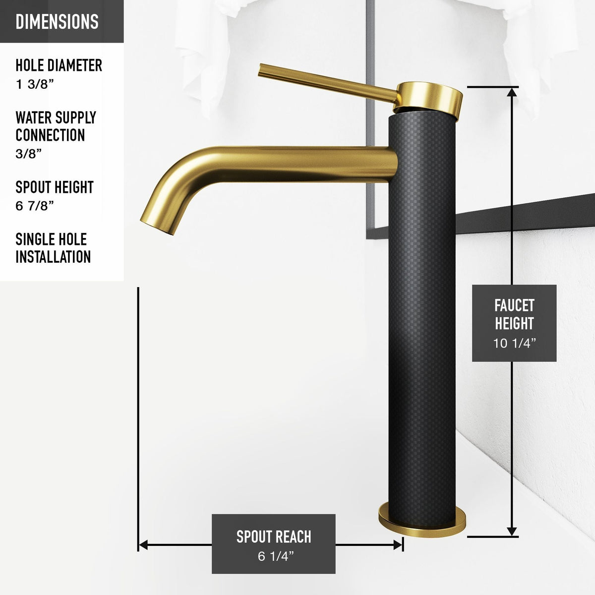 VIGO Roma MatteShell Matte Black Bathroom Sink/Basin Set with Lexington Faucet and Glass Square Vessel